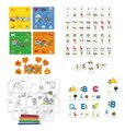 Náučné hry pre najmenších 4v1 Petit Ours Brun Educa puzzle domino vyfarbovanie obrázkov a prvé písmenká