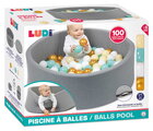 Hrací bazénik s loptičkami Balls Pool Ludi textilný 100 loptičiek od 6 mes