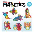 Stavebnica 3D magnetická malá Magnetics Building Tiles Educa 26 farebných priehľadných dielikov