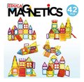 Stavebnica 3D magnetická stredná Magnetics Building Tiles Educa 42 farebných priehľadných dielikov