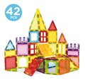 Stavebnica 3D magnetická stredná Magnetics Building Tiles Educa 42 farebných priehľadných dielikov