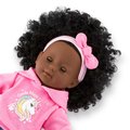 Bábika Maëlys Ma Corolle čierne kučeravé vlasy a hnedé klipkajúce oči 36 cm