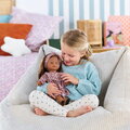 Bábika India Ma Corolle dlhé hnedé vlasy a hnedé žmurkajúce oči vo vzorovaných šatách 36 cm