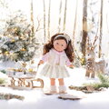 Bábika Elise Enchanted Woods Ma Corolle dlhé hnedé vlasy a modré žmurkajúce oči v zimnom outfite 36 cm