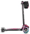 Kolobežka trojkolesová so svietiacimi kolesami a batohom T5 Pink smarTrike s nastaviteľnými riadidlami nosnosť 20 kg