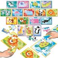 Puzzle Battle zvieratká Animals Junior Educa 16 druhov puzzle 144 dielikov a 16 kariet s obrázkami od 4 rokov