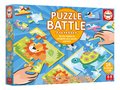 Puzzle Battle zvieratká Animals Junior Educa 16 druhov puzzle 144 dielikov a 16 kariet s obrázkami od 4 rokov