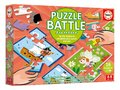 Puzzle Battle fantázia Fantasy Junior Educa 16 druhov puzzle 144 dielikov a 16 kariet s obrázkami od 4 rokov