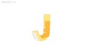 Drevené písmeno J ABCDeco Janod lepiace 9 cm žlté/hnedé od 3 rokov