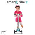 Kolobežka a odrážadlo T1 smarTrike 3v1 s T-lock systémom, nastaviteľným sedadlom a rúčkou šedo-modrá od 15 mes