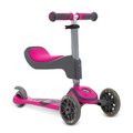 Kolobežka a odrážadlo T1 smarTrike 3v1 s T-lock systémom, nastaviteľným sedadlom a rúčkou šedo-ružová od 15 mes