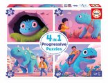 Puzzle Dinosauri Progresssive Educa progresívne 20-40-60-80 dielov od 4 rokov