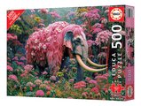 Puzzle Floral Elephant Educa 500 dielov a Fix lepidlo