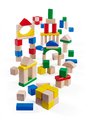 Drevené kocky farebné a prírodné Wooden Blocks 75 Years Eichhorn 76 kusov priemer 25 mm od 12 mes