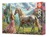 Puzzle Fairies Unicorns and Butterflies Educa 500 dielov a Fix lepidlo