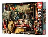 Puzzle The Animal Mansion Educa 1500 dielov a Fix lepidlo