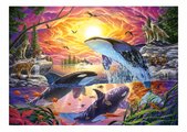 Puzzle Orcas and Wolves Living Educa 4000 dielov