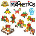Stavebnica magnetická Zoo Magnetics Park Zoo Educa 50 farebných dielikov so 4 figúrkami zvieratiek
