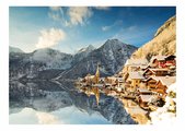 Puzzle Winter in Hallstatt Educa 1500 dielov a Fix lepidlo