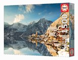 Puzzle Winter in Hallstatt Educa 1500 dielov a Fix lepidlo