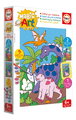 Maľovanie podľa čísiel Svet dinosaurov Magic Art Number Dinosaurs Educa 2 obrázky s rámikom a 9 farieb so štetcom a paletou od 6 rokov