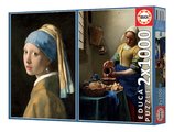 Puzzle Vermeer Educa 2x1000 dielov a Fix lepidlo