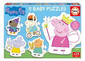 Puzzle pre najmenších Peppa Pig Baby Educa progresívne 3-4-4-4-5 dielikov od 24 mes EDU20318