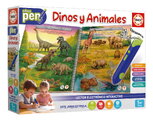 Náučná hra s interaktívnym perom Dinosaury a zvieratá Pen Educa so zvukom 8 stránok so 16 témami od 5 rokov v španielčine