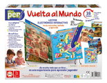 Náučná hra s interaktívnym perom Okolo sveta Around the World Pen Educa so zvukom 8 stránok so 16 témami od 7 rokov v španielčine