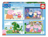 Puzzle Peppa Pig Multi 4 Junior Educa progresívne 20-40-60-80 dielikov od 4 rokov