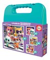 Puzzle v kufríku Super Kitties Disney Educa progresívne 12-16-20-25 dielov