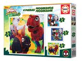Puzzle Spidey Dino Marvel Progressive Educa progresívne 12-16-20-25 dielov