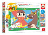Maľovanie podľa čísiel Klasické rozprávky Magic Art Number Classic Tales Educa 3 obrázky s 5 farbami štetcom a paletou od 4 rokov