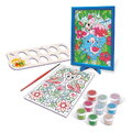 Maľovanie podľa čísiel Plameniak Magic Art Number Flamingos Educa 2 obrázky s rámikom a 9 farieb so štetcom a paletou od 9 rokov