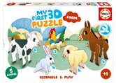 Puzzle pro nejmenší Farm My First 3D Puzzle Kids Educa 5 modelů farmářských zvířat