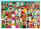 Puzzle Girls of the World Educa 300 de piese, de la 8 ani