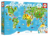 Puzzle Girls of the World Map Educa 150 de piese, de la 6 ani