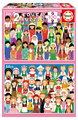 Puzzle Girls of Europe & Asia Educa 2x100 dielov od 6 rokov EDU20478