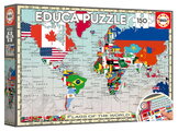 Puzzle Flags of the World Educa 150 de piese, de la 6 ani