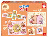 Superpack 4v1 Capyfun Educa domino pexeso a puzzle se 25 až 50 dílky