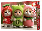 Puzzle Fruitie Kitties Educa 200 de piese, de la 6 ani