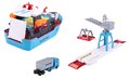 Garáž nákladná loď Creatix Logistic Freight Ship Majorette so žeriavom kamiónom a loďkami od 5 rokov