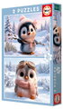 Puzzle Pinguini drăguți Educa 2x20 de piese