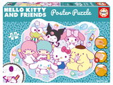 Puzzle plakát Hello Kitty & Friends Poster Educa 250 dílků a Fix lepidlo od 8 let