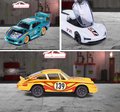 Mașinuță Porsche Motorsport Deluxe Majorette și o cutie de colecție 7,5 cm lungime 5 tipuri