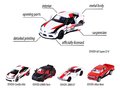 Autíčka pretekárske Toyota Racing 5 Pieces Giftpack Majorette kovové dĺžka 7,5 cm sada 5 druhov v darčekovom balení