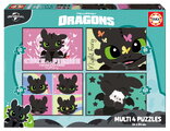 Puzzle Multi 4 How to train your dragon Educa 50-80-100-150 dílků od 5 let