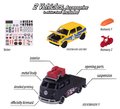 Autíčka VW The Originals Majorette kovové s nálepkami dĺžka 7,5 cm sada 2 druhov 3 varianty