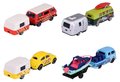 Autíčko s prívesom VW The Originals Trailer Majorette kovové s odpružením 13 cm dĺžka 4 druhy