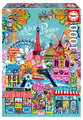 Puzzle Paris By Car Pintos Educa 1000 dílků a Fix lepidlo